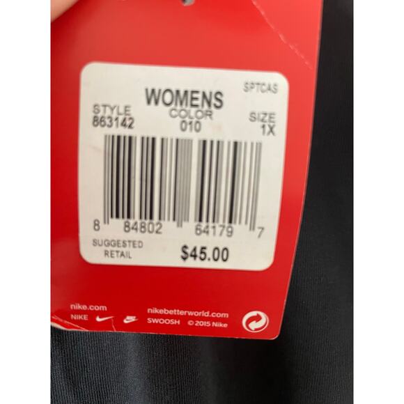 NWT Nike Essential Plus Size Leggings Athletisure Stretch Workout Gym Fitness 1X - Picture 4 of 12